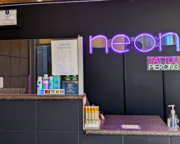 Front Desk of Tattoo Piercing Shop In Sarina