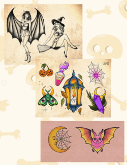 Flash Tattoo designs for Halloween
