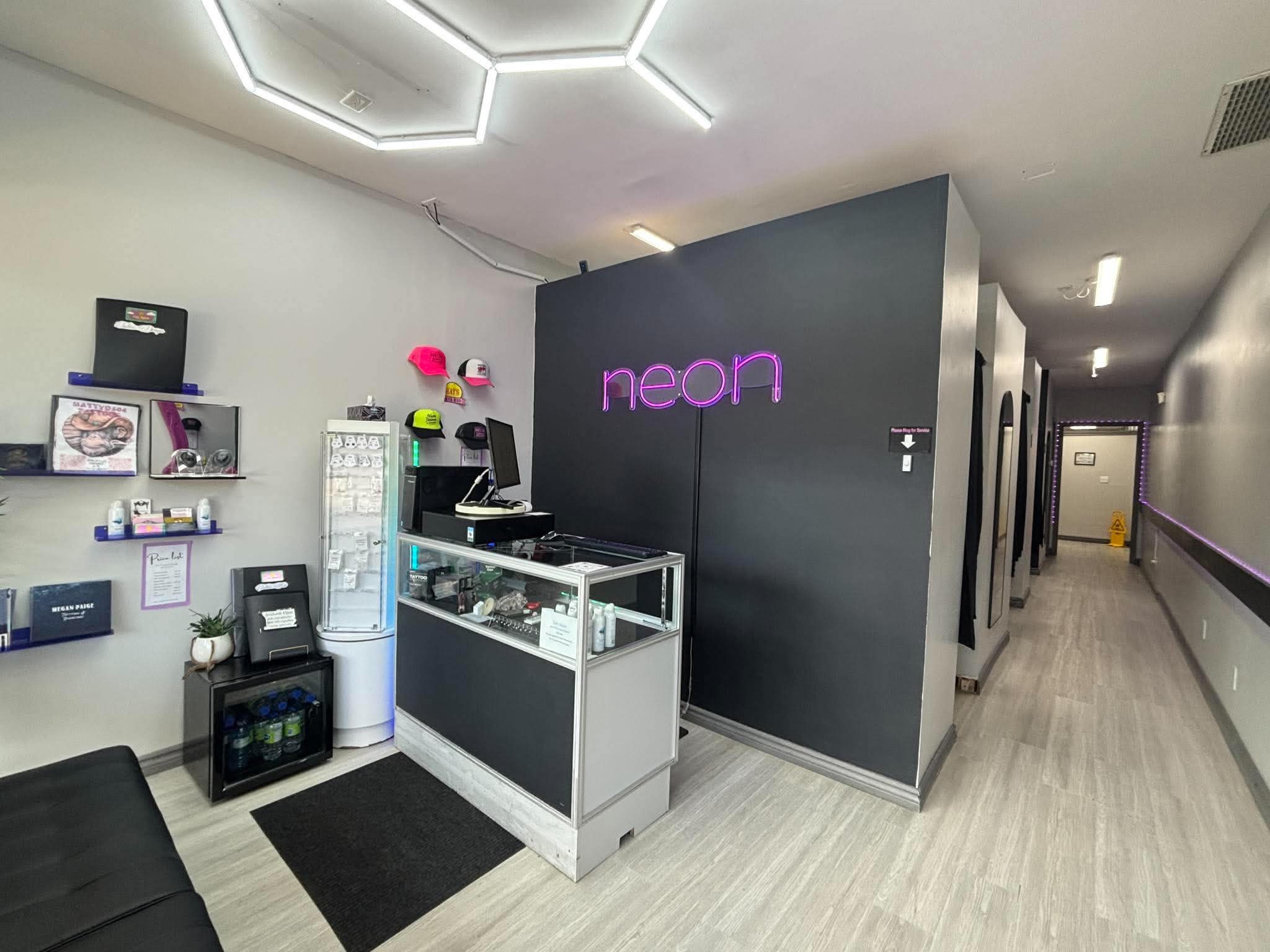 Neon Tattoos and Piercings studio detail