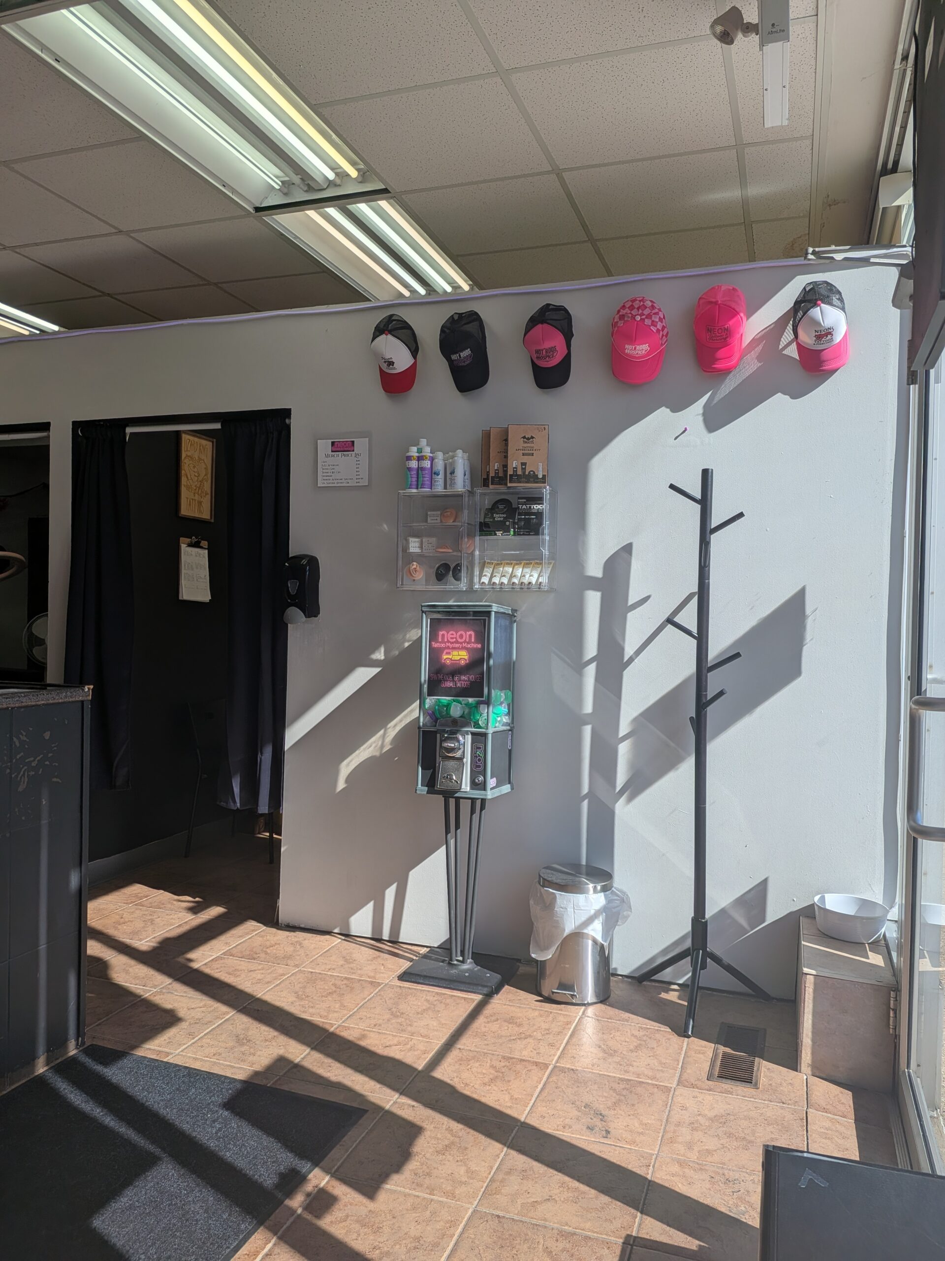 Inside Neon Tattoos and Piercings Sarnia studio